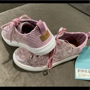 Tom’s Girls Lenny Pink Foil Sneakers New